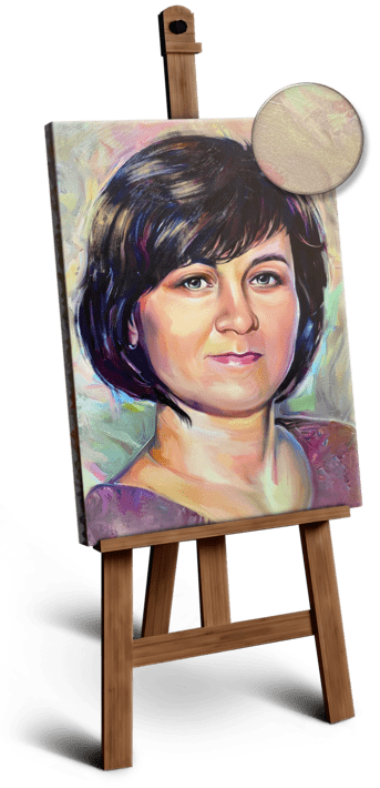Портрет мастихином «имитация живописи»