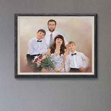 Классический семейный портрет по фото
