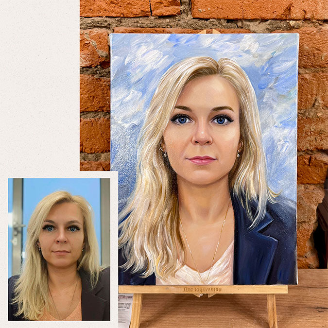 Портрет к дню учителя маслом