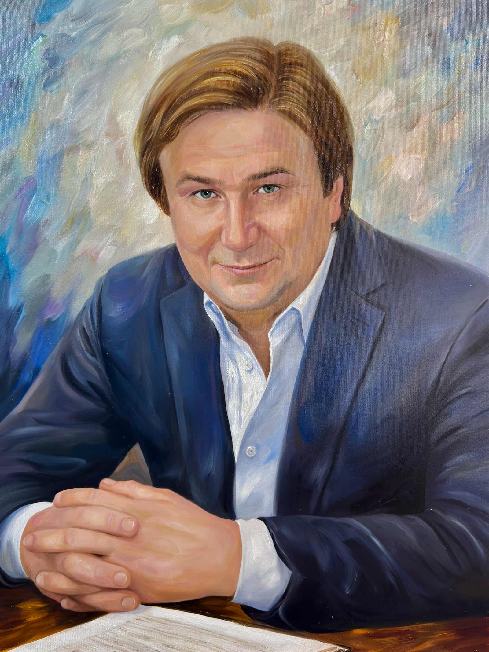 Портрет начальника маслом